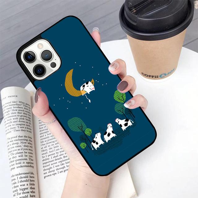 Cow cute spot cartoon print Phone Case Cover for iPhone 17 Air 16 16e 15 12 11 13 14 Pro Max Apple Plus Coque