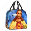Jesus Biblical Insulated Lunch Bag for Women Religious Christian Resuable Cooler Thermal Food Lunch Box School Work Picnic Bags