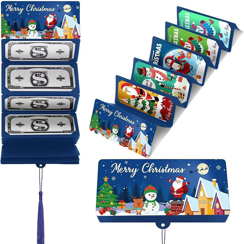 10-Slot Christmas Money Gift Cards Envelope for Cash Gifts Creative Xmas Birthday Party Money Box for Women Men Girl Boy
