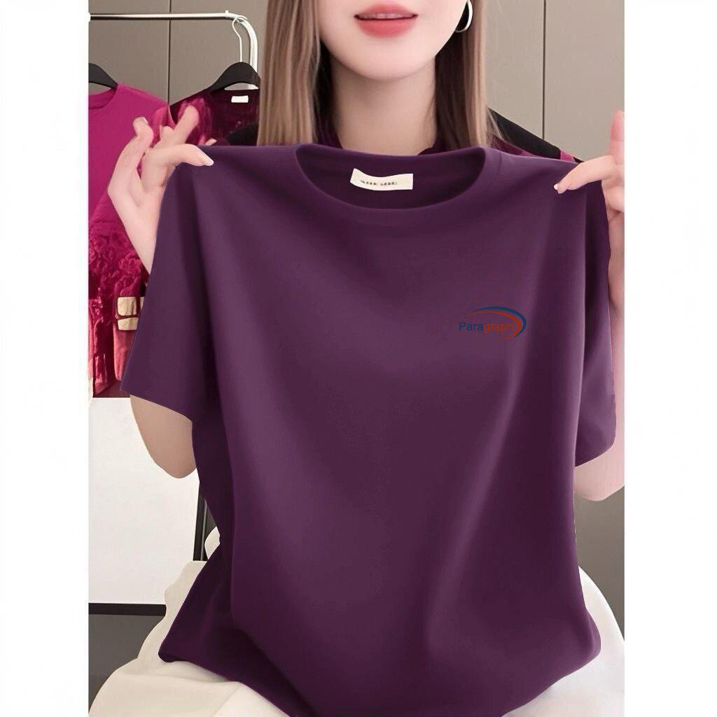 Women's High-End Fashionable Printed Short-Sleeve T-Shirt, Loose Fit, Round Neck, Slimming, Versatile Casual Top 