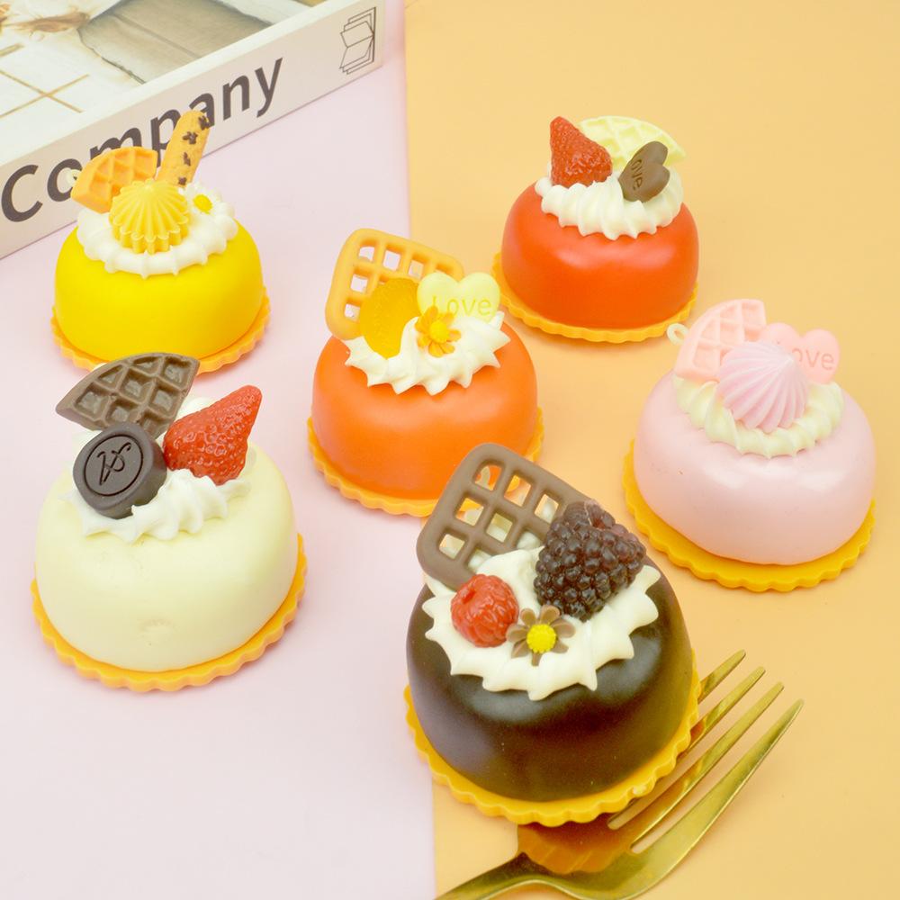 

6PCS Simulation Birthday Cake Fake Cake Model Dessert Decorated Window Display Samples Fake Food Photography Props Home Decor
