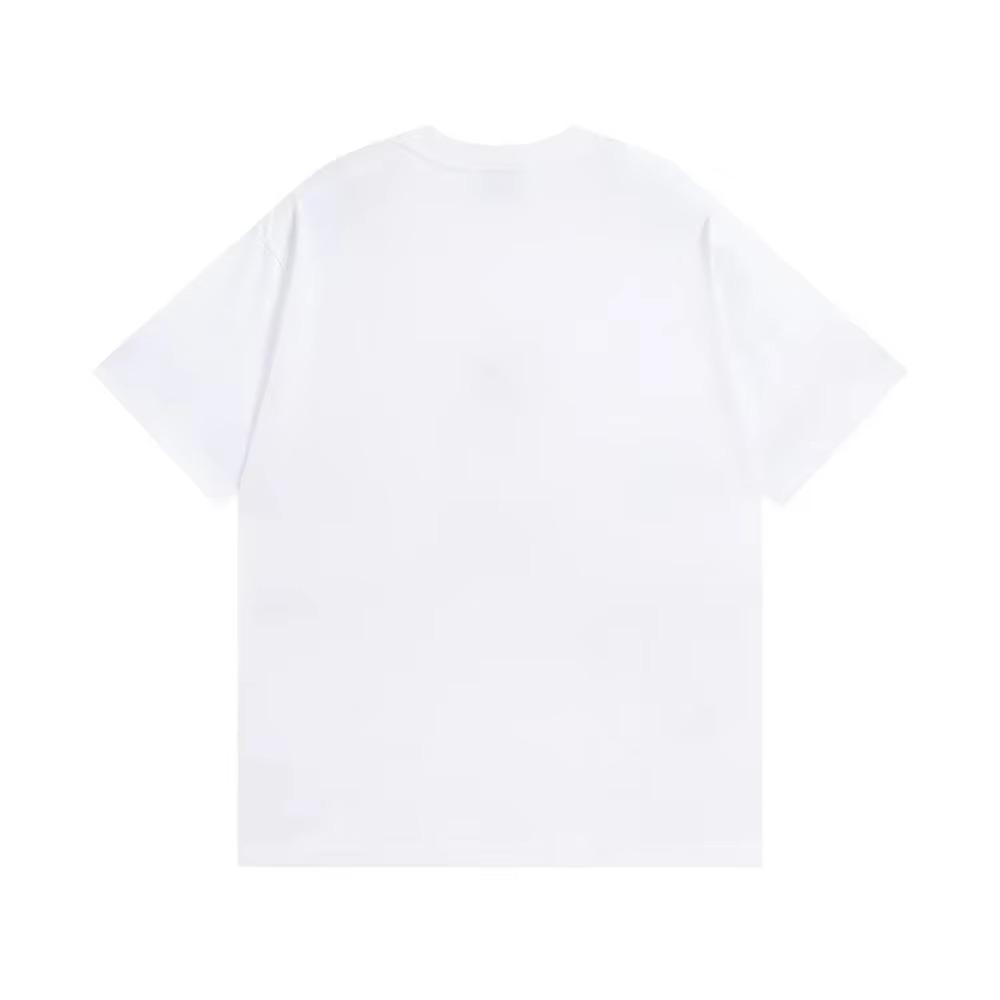 2024 Trendy Pánské Dámské Tričko Léto Bavlněné Tričko Oversized Krátký Rukáv Tričko Luxusní Značka Potisk Tričko Top Oblečení Streetwear