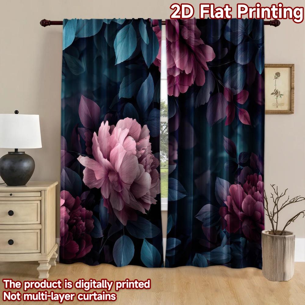 2D flat Photography Backdrop Popular Background Banner Dark Floral Arrangement 100% Polyester Party & Holiday Decor Perfect
