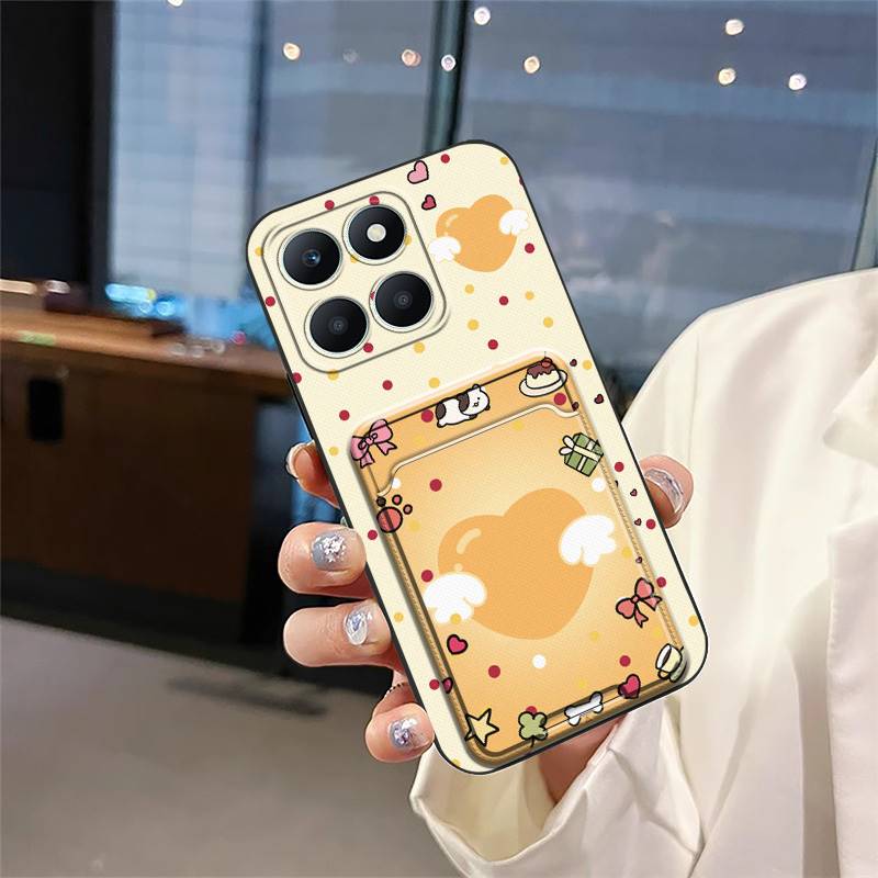 Ochronne etui na telefon z kieszonką na karty Dla Honor X6a/X6a Plus Przeciwpyłowe Wstrząsoodporne Graffiti Odporne na uderzenia Trwałe Odporne na zabrudzenia