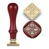 Christmas Themed Seal Stamp Head with Wood Handle for Seal Envelope Christmas Card Invitation Scrapbooking Embellishment