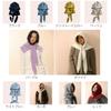 10 Colors Knitted Hat Balaclava Winter Hat Wool Neck Warmer Thick Hood Warmer Korean Style Scarf Warm Stylish Cold Protection Cute Plain Outdoor