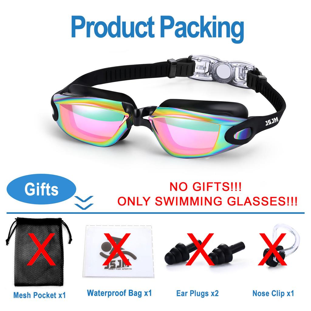 Unisex Profi-Schwimmbrille mit Anti-Beschlag-, UV-Schutz- und wasserdichtem Design + Badekappe für Erwachsene - für Männer Frauen