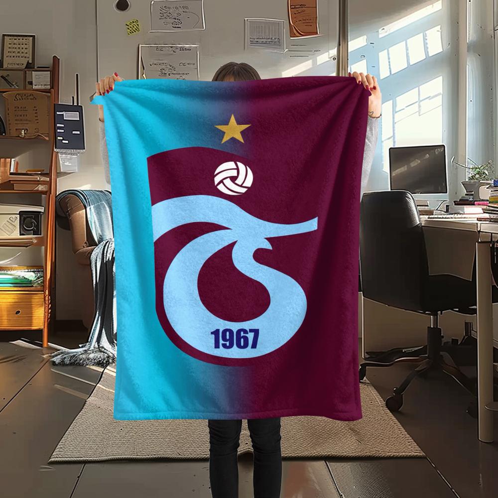 1PC Trabzonspor FC Print Flannel Blanket, High Quality Comfortable for All Seasons, Home Decor, Warmth and Comfort, Perfect for Christmas Gifts228