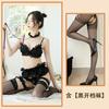 Sexy Lingerie Cute Princess Garters Sexy Three-point Suit Seduction Chiffon Split Cute Slave Girl