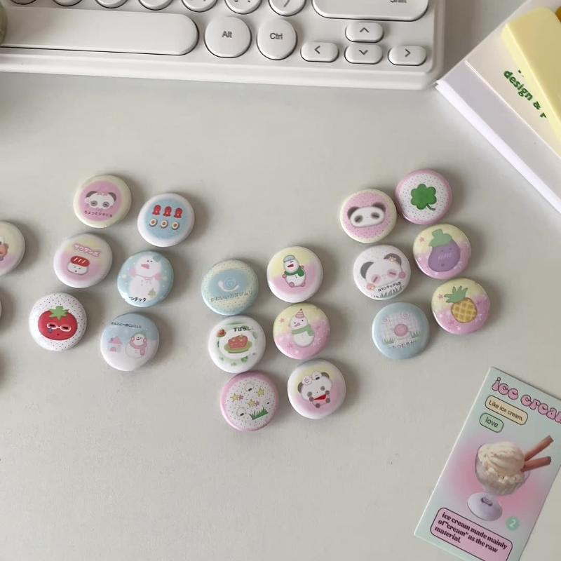 6Pcs/Set Style Four-Leaf Clover 25Mm Mini Small Badage Antique Brooch Decoration Badge Girl Hand Account Badage Suit