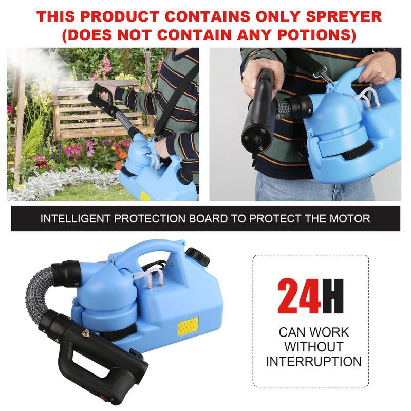 7L Electric Cold Fogging Machine Portable Fogger ULV Ultra Low Capacity Knapsack Electric Sprayer Disinfection Machine