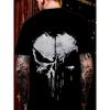 Large Men's Skull Pattern 3D Printed Men's Round Neck Short Sleeved T-shirt Summer Fashion T-shirt Casual and Comfortable Versatile Top