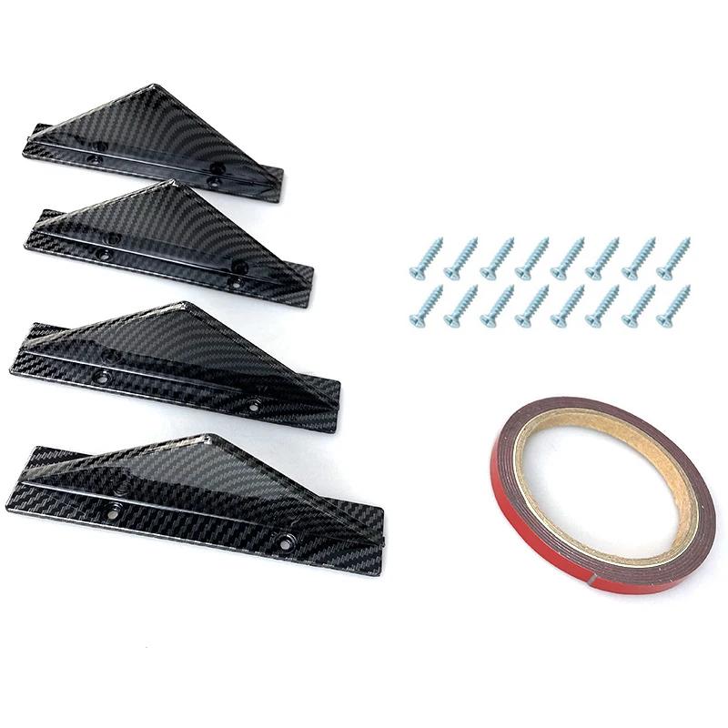 4pcs Universal Car Rear Bumper Lip Diffuser Shark Fins Spoiler Splitter Trim for VW GOLF MK5 MK6 MK7 MK7.5 MK8