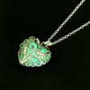 Night glow heart pendant love heart openwork luminous necklace sweater chain