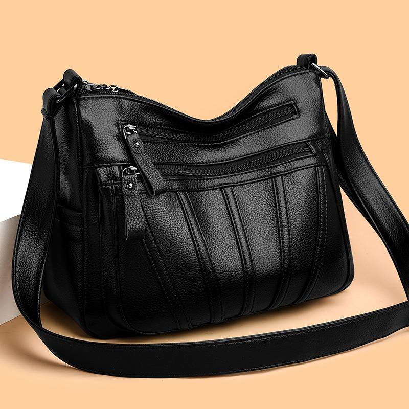 Duża pojemność Miękka torba Stylowa damska torba na jedno ramię Crossbody Tekstura Torba dla matki w średnim wieku