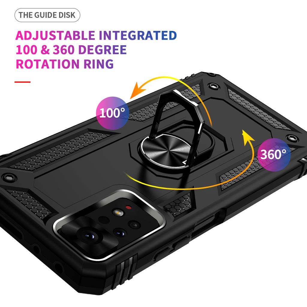 Pro Xiaomi Redmi Note 11E Pro 5G/Xiaomi Redmi Note 11 Pro 5G (Qualcomm) Pouzdro PC+TPU Kryt na telefon se stojánkem
