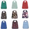 Adult Bib for Eating - Waterproof Clothing with Buttoned Crumb Catcher Floral/Plaids Prints