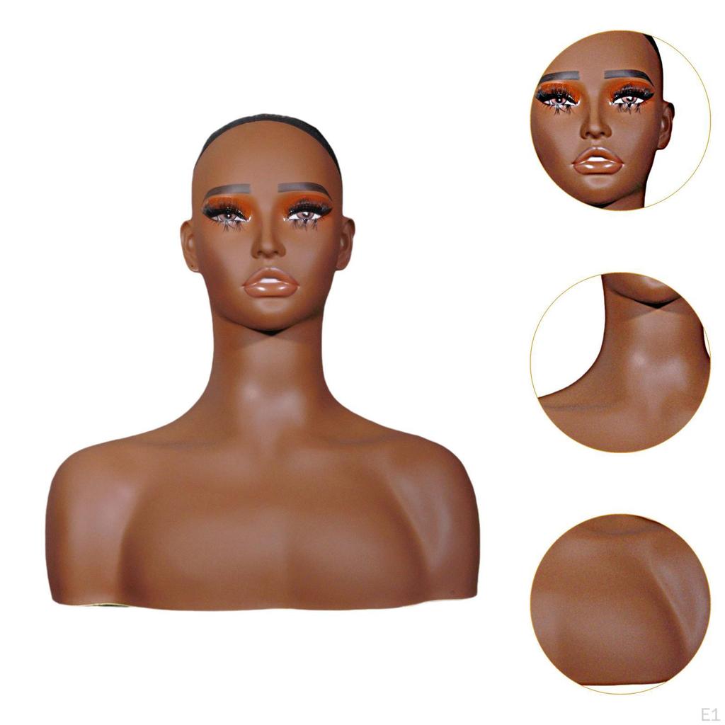 Cabeza de Maniquí Realista, Soporte de Exhibición de Pelucas, Cabeza de Maniquí Busto Soporte para Belleza