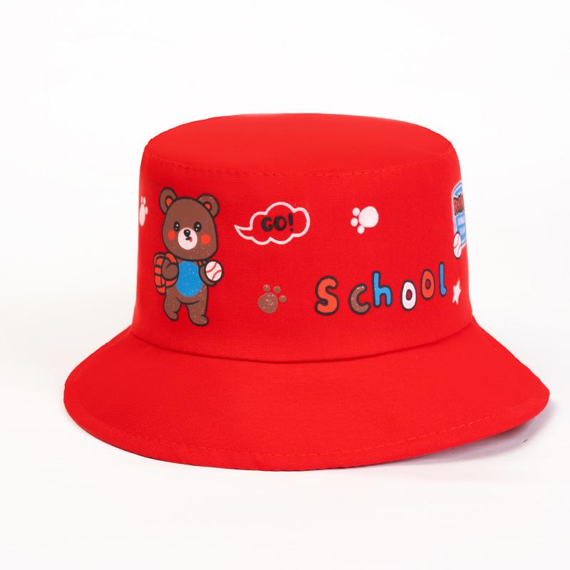 Kinder Fischerhut - Happy Little Bear Design, Sonnenschutz für Jungen & Mädchen