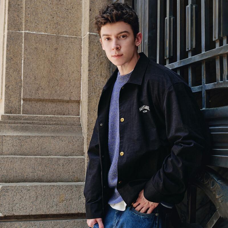 NVG·YOUNG Men's Faux Suede Casual Jacket Shirt