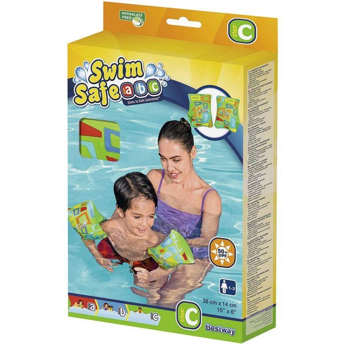 Brassards de natation - Bestway - Taille S/M - Graphismes amusants - Protection solaire UPF 50+