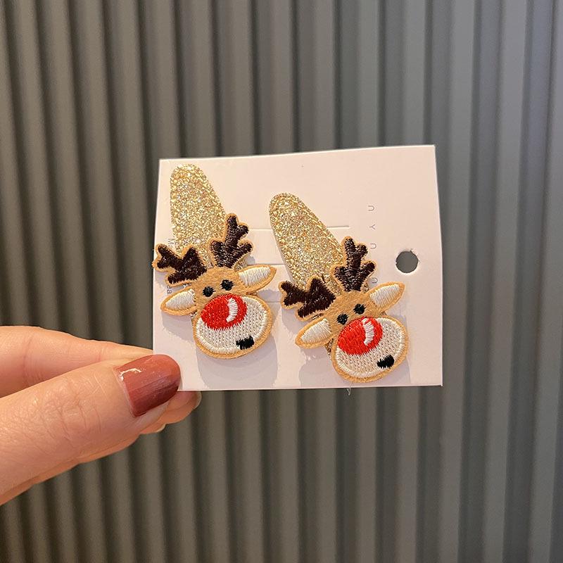 Festive Christmas Tree & Snowman Hair Clip for Kids