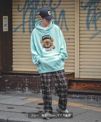 [IMPROVES] [SIDEWAYSTANCE] Cheese Bear Fleece Pullover Hoodie
