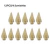 12 Pcs Christmas Tree Mini Pine With Wood Base Wooden Christmas Tree Snow Landscape Xmas Trees Xmas Tabletop Decorative Gifts