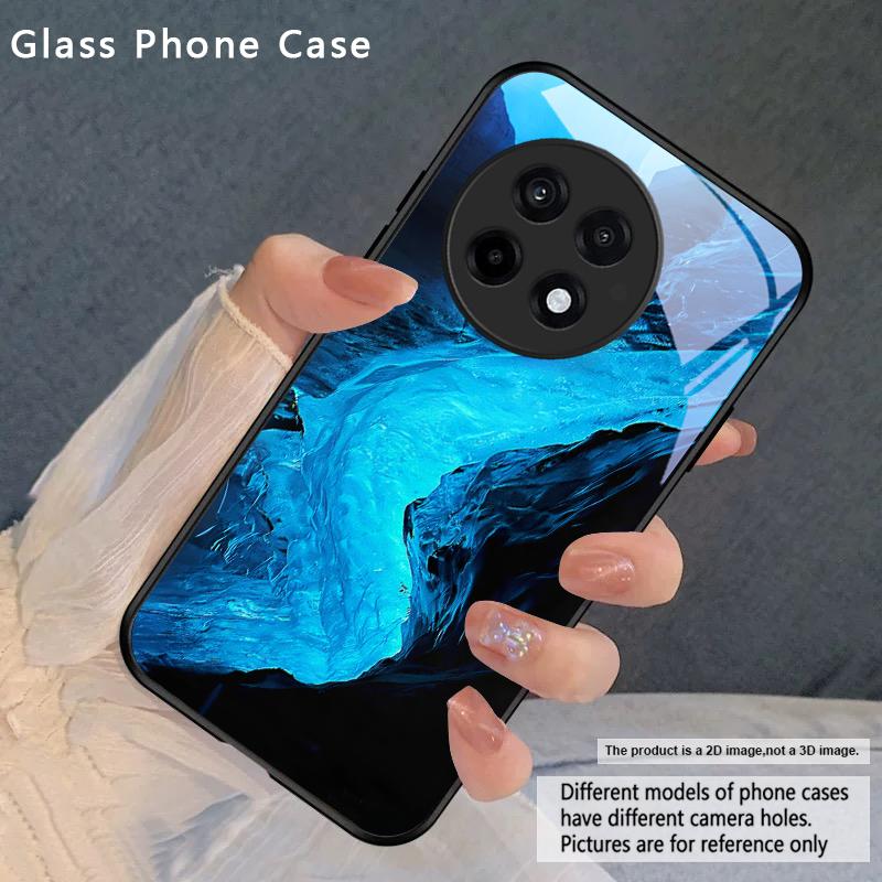 Sea storm small sailboat For OnePlus Nord CE 2T 2 3 Lite N20 N30 6T 7 7T 8 8T 9 10 Pro 11R 12R 13R Ace 2V 5 Pro Glass Phone Case