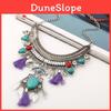 Ethnic Style Simulation Gemstone Decoration Women Necklace With Tassel Design For Fashion Enthusiasts