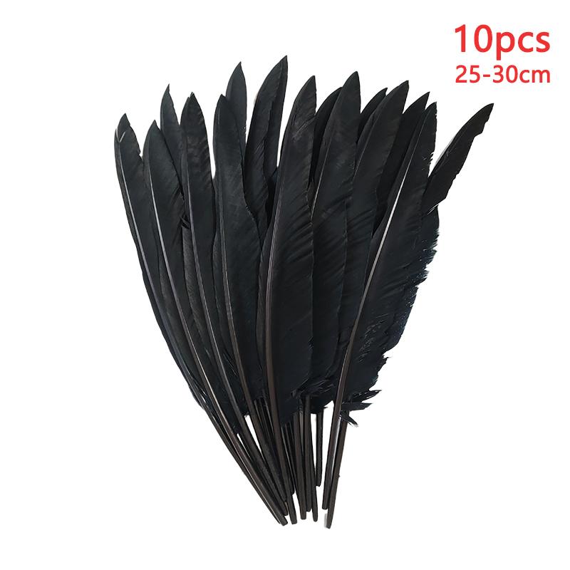 20-30 cm Dlouhá Černá Pírka Pro Řemesla Krůtí 10 ks Plumas Dekorace Velké Bažantí Ocas Piume Klobouk Vázy Karneval Dům Zakřivená