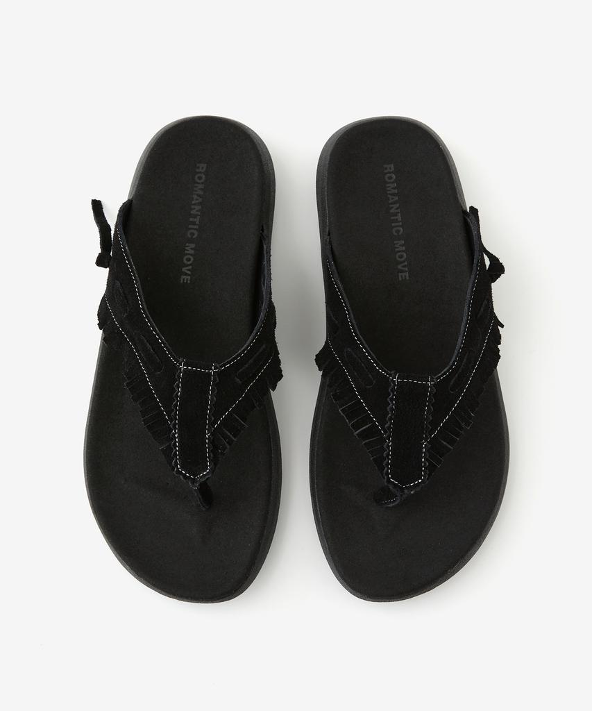Romantic Move The Loose Flip-Flops R25M703 (Black Suede)