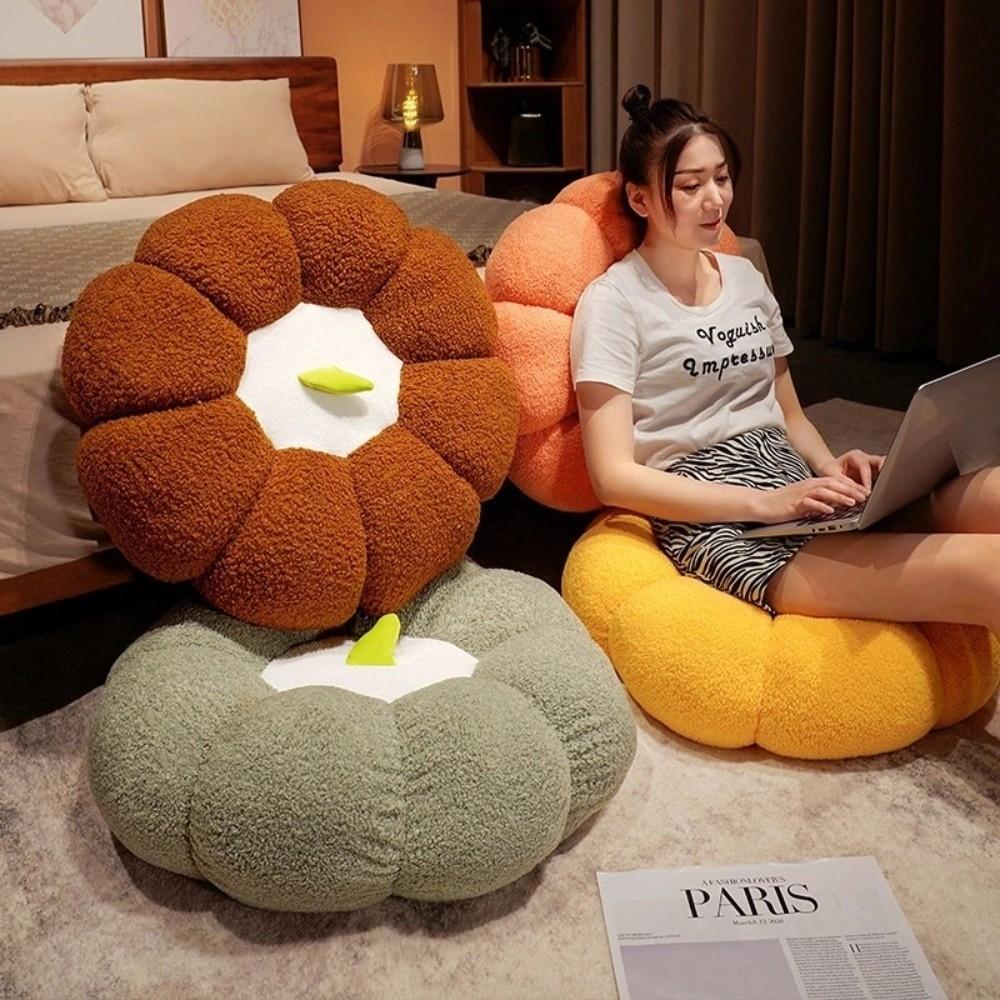 Plush Tatami Mat Flurry Soft Pumpkin Pillow Cute Pumpkin Cushion Futon  Living Room