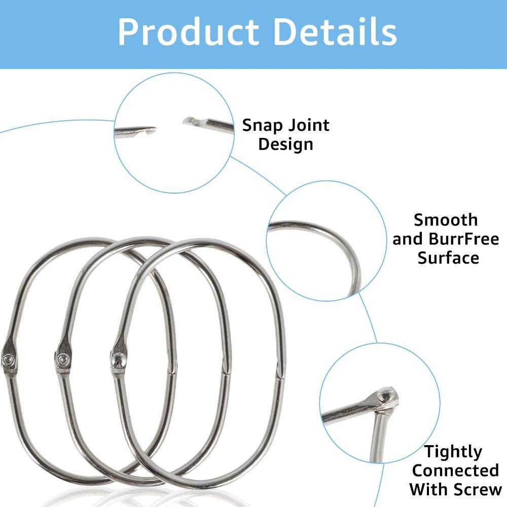 12 Pcs Glide Smoothly Oval Shower Hooks Rust Proof Shower Curtain Rod Hangers Shower