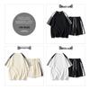 MiiOW Men's Ice Silk Short Sleeve & Shorts Set