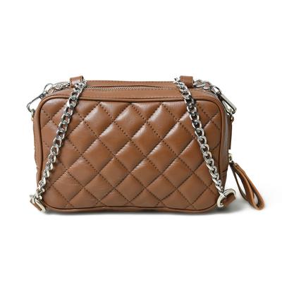 Mini Quilted Crossbody Bag, Rich Brown, Stylish Leather Bag For Girls & Womens For Everyday Use