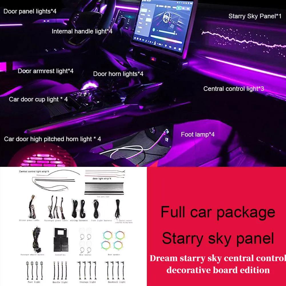 Fantasy Starry Sky Atmosphere Full Car Interior Decorative Light for Chery JETOUR Traveler T2 Phone APP Control Central Panel