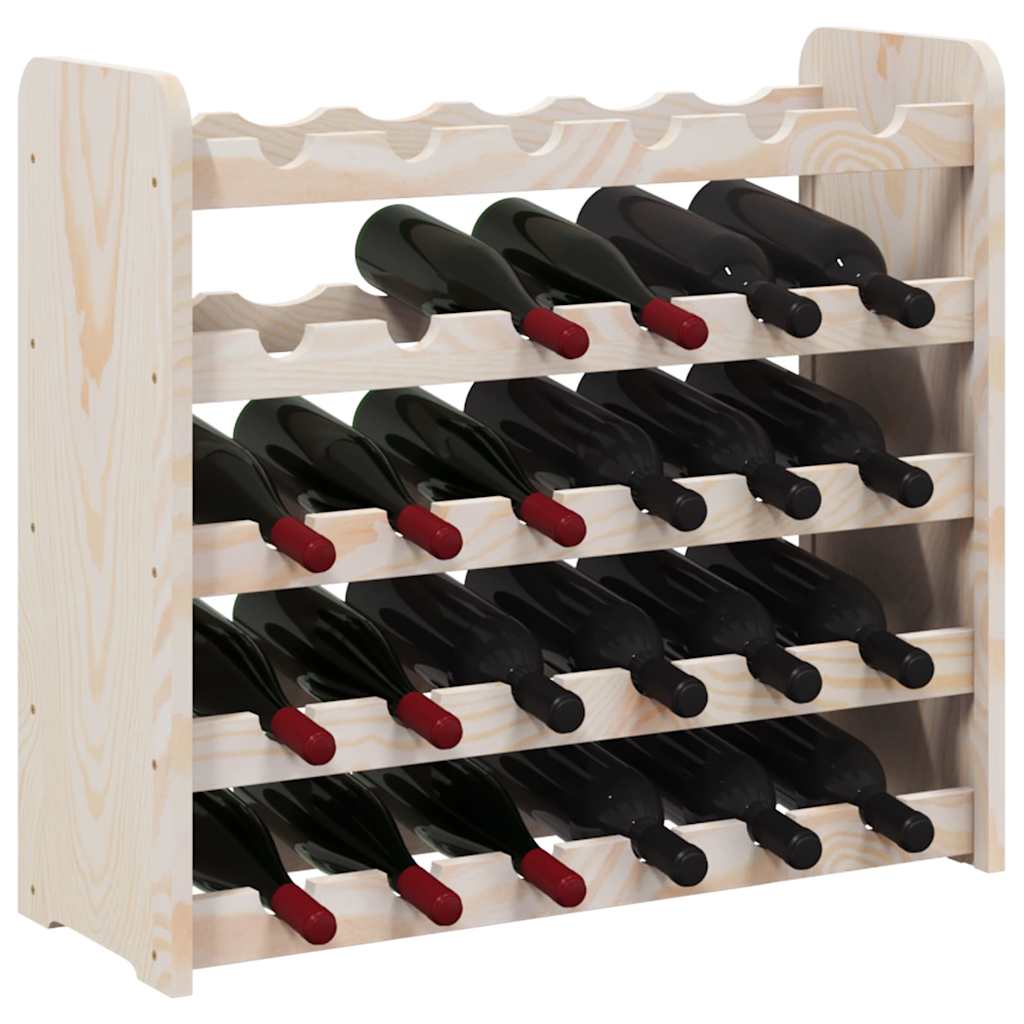 Vidaxl Stojak Na Wino, 67,5X25X60 Cm, Lite Drewno Sosnowe