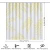 White Shower Curtain With Leaf Print Bath Decor For Home Use
