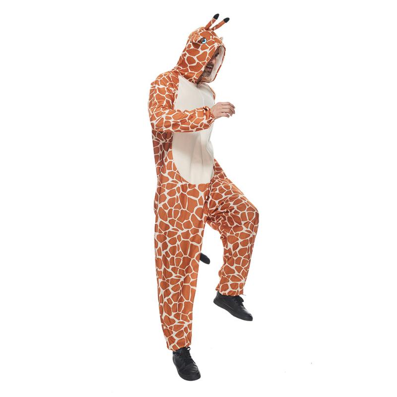 

Zawaland Giraffe Cosplay Costume with Tail Cartoon Halloween Animal Party Clothes Man One-Piece Pajamas Cute Jumpsuit Outfit M