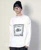 Deumakeu Square Graphic Stitch Long Sleeve T-Shirt White