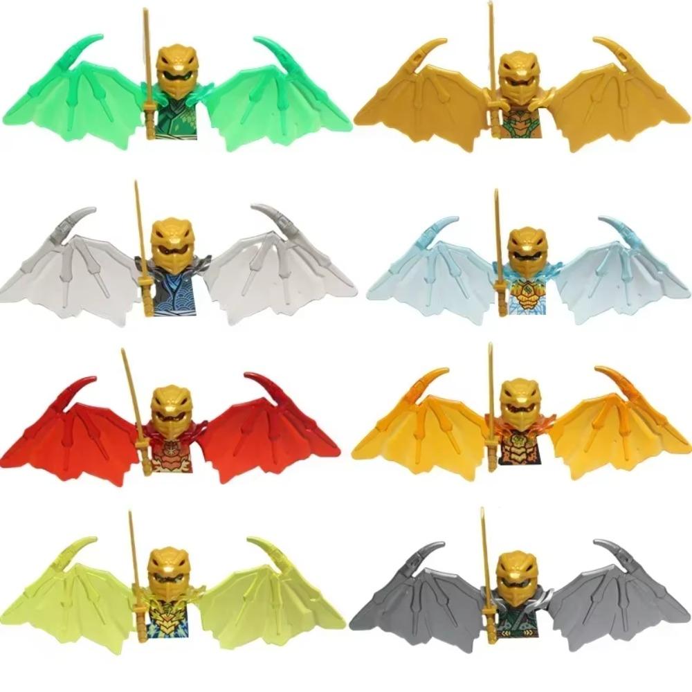 104 PCS ninja building block doll set, assembled role action doll DIY building block doll toy boy birthday gift.