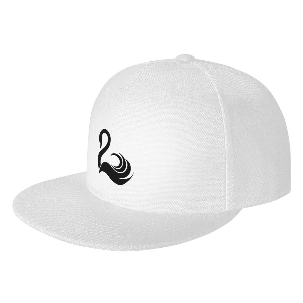 Fashion Black Swan Symbol Flat Brim Sun Hat Cycling And Running Sun Visor Ladies