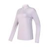 FILA Casual Slim Fit Stand Collar Fleece Lined Dopamine Dressing Long Sleeved T Shirt Women's Light Dusty Purple A11W441208FPR