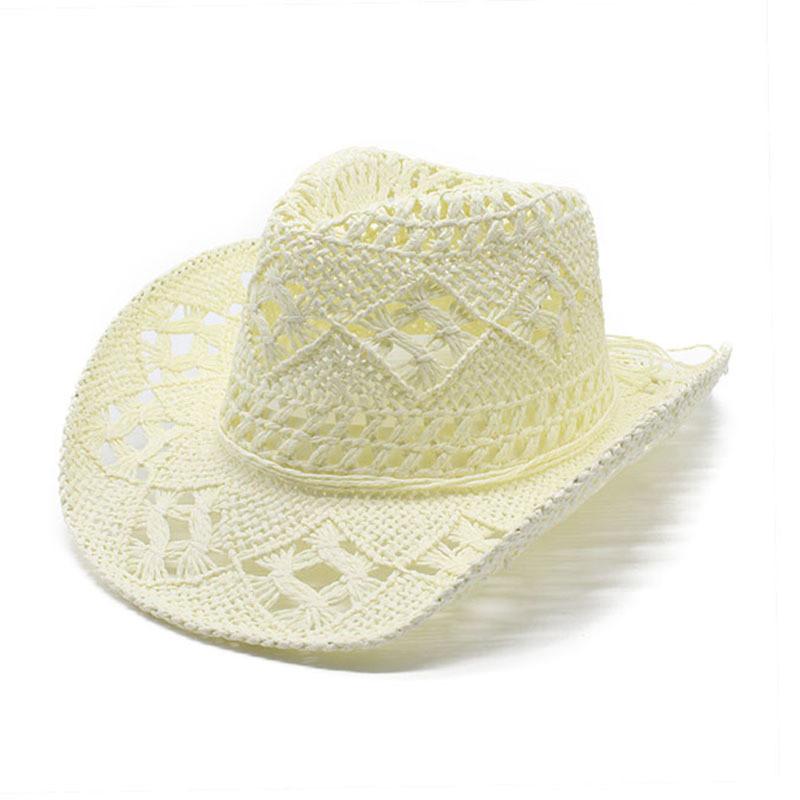 Maranta Handwoven Hollow Out Denim Sun Hat With Wide Brim For Summer Sun Protection