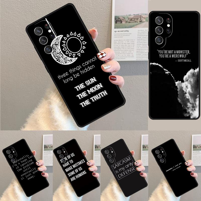 TEEN WOLF QUOTES TV SERIES TPU Phone Case For Samsung Galaxy note 10 pro S26 S25 S24 S23 S22 Ultra Plus S21 FE S20 Cover