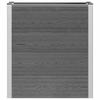 Raised Garden Bed Gray 75 x 30 x 22 cm WPC and Aluminum