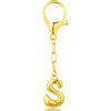 VICKHU Bubble Initial Letter Cute Keychain Bag Charms for Women