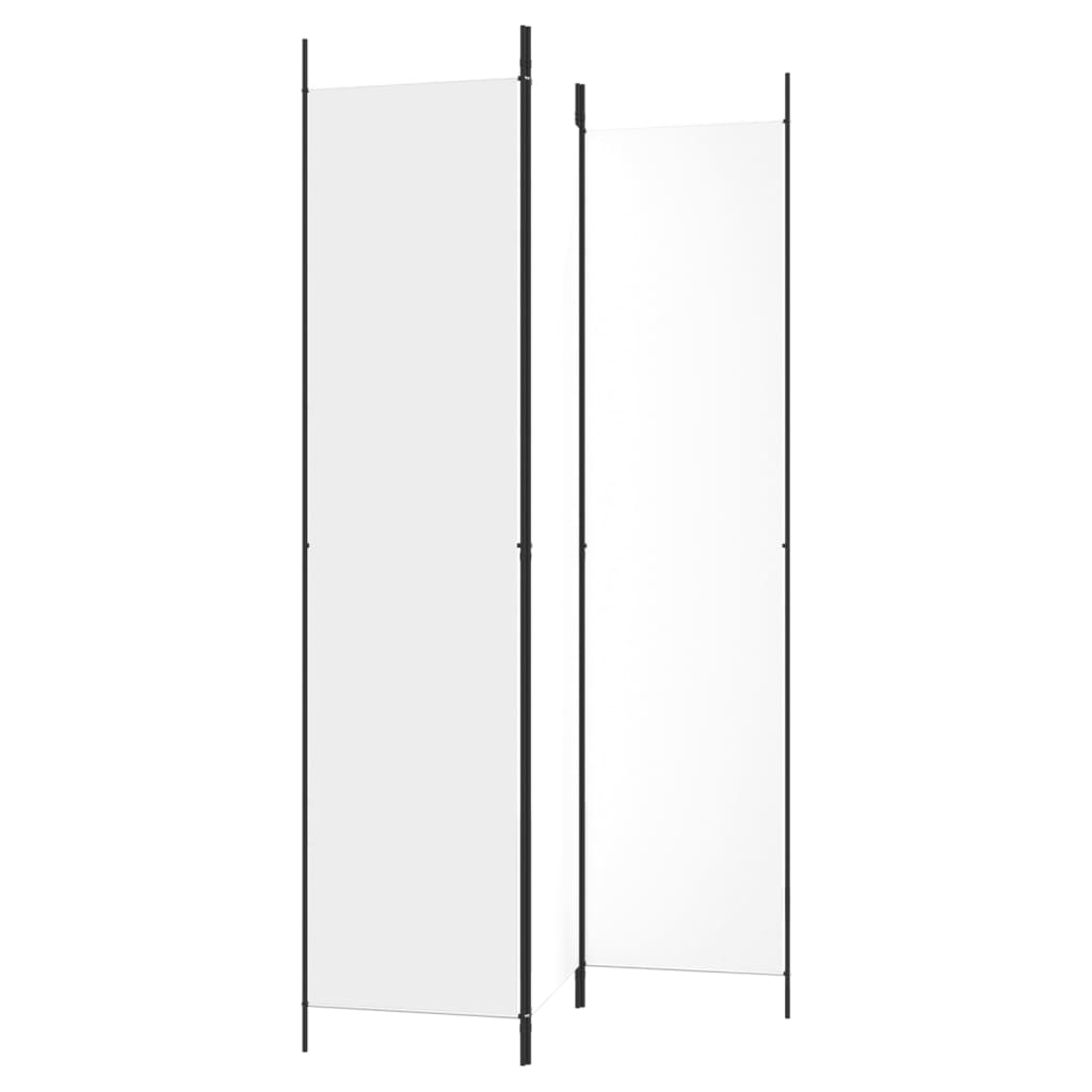 Vidaxl 3-Panel Room Divider, White, 150X220 Cm, Fabric