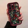 For iPhone 17 16 15 14 13 12 11 Pro Max Air Case Vintage Floral Pattern Silicone Cover For iPhone XS Max XR X 7 8 Plus 16E Funda